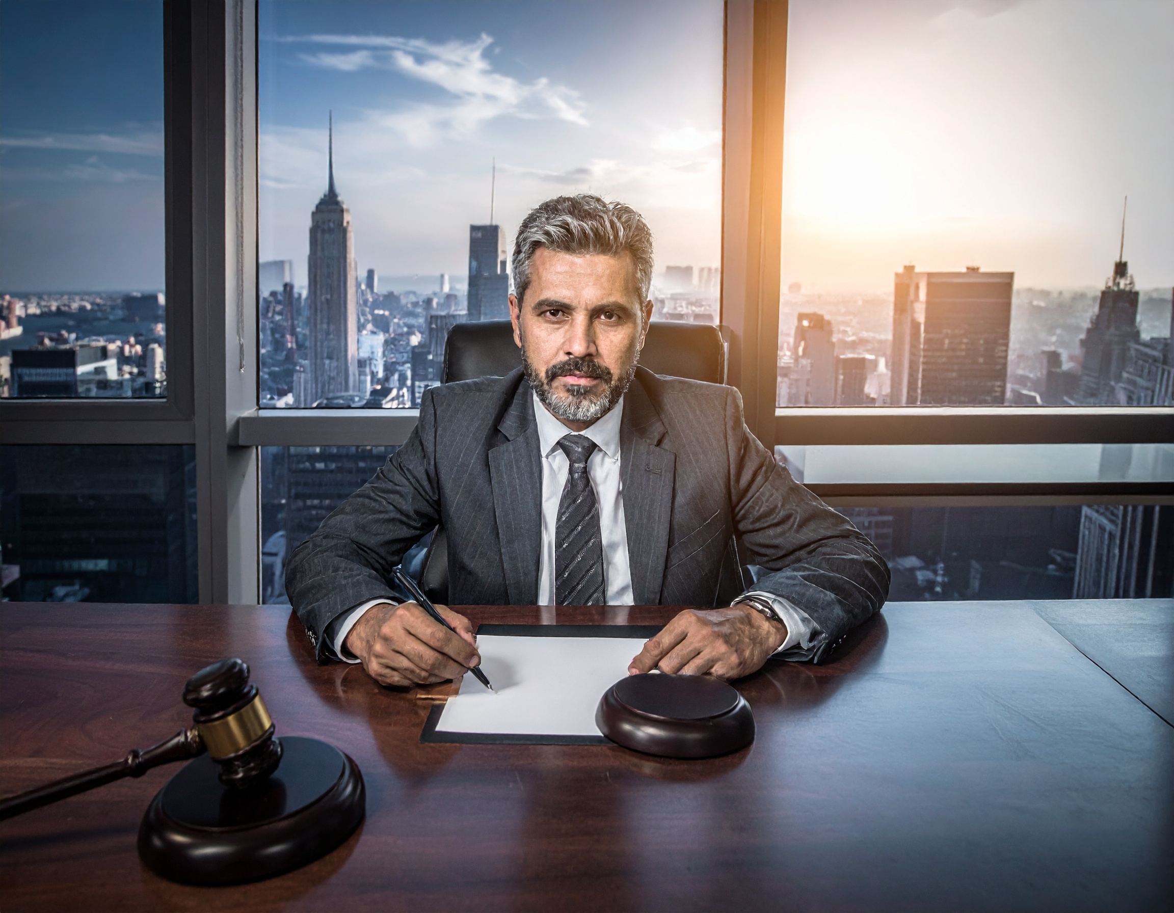 Business professionals discussing financial policy and monetary control